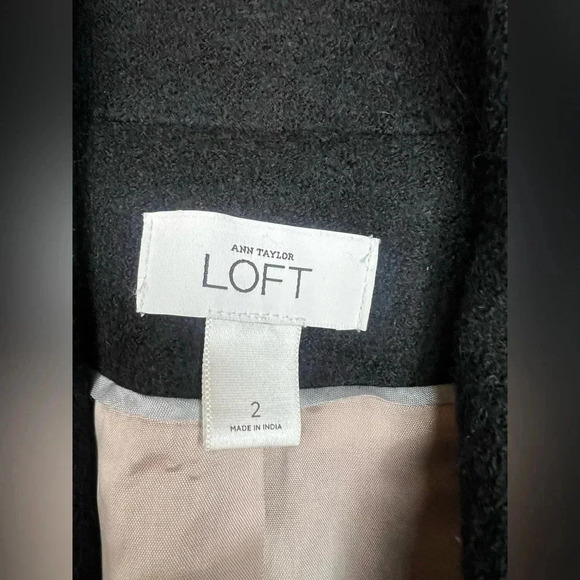 Loft wool blazer color black with Jewel accents size 2 woman’s - Picture 5 of 8